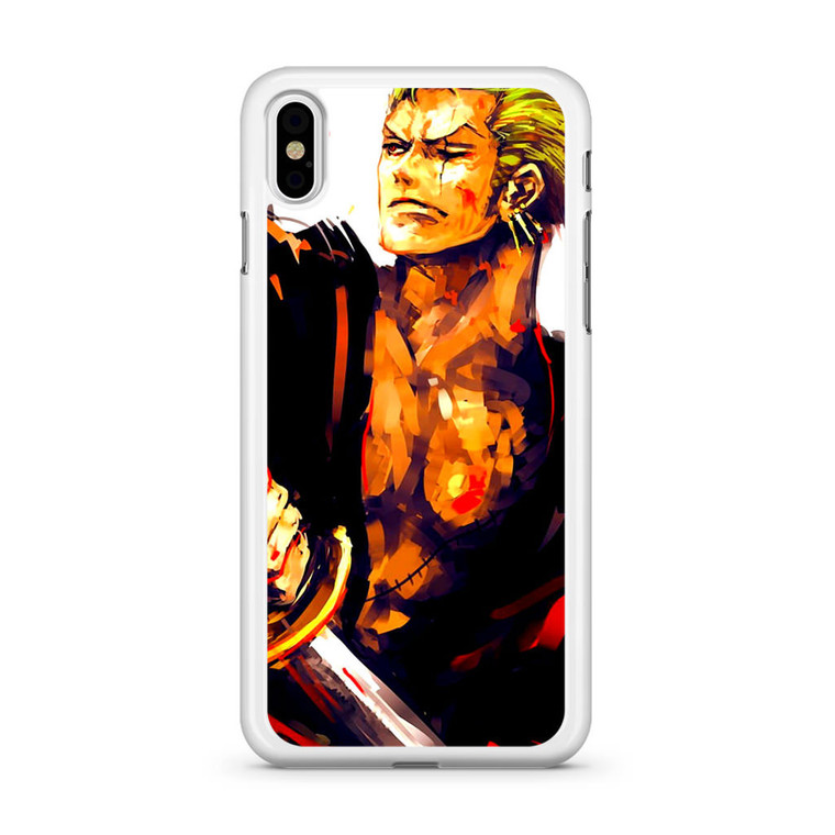 One Piece Roronoa Zoro Paint iPhone Xs Case