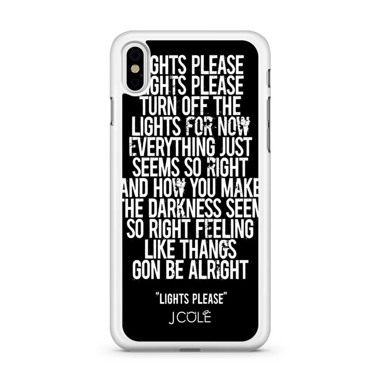 Lights Please J Cole iPhone Xs Case