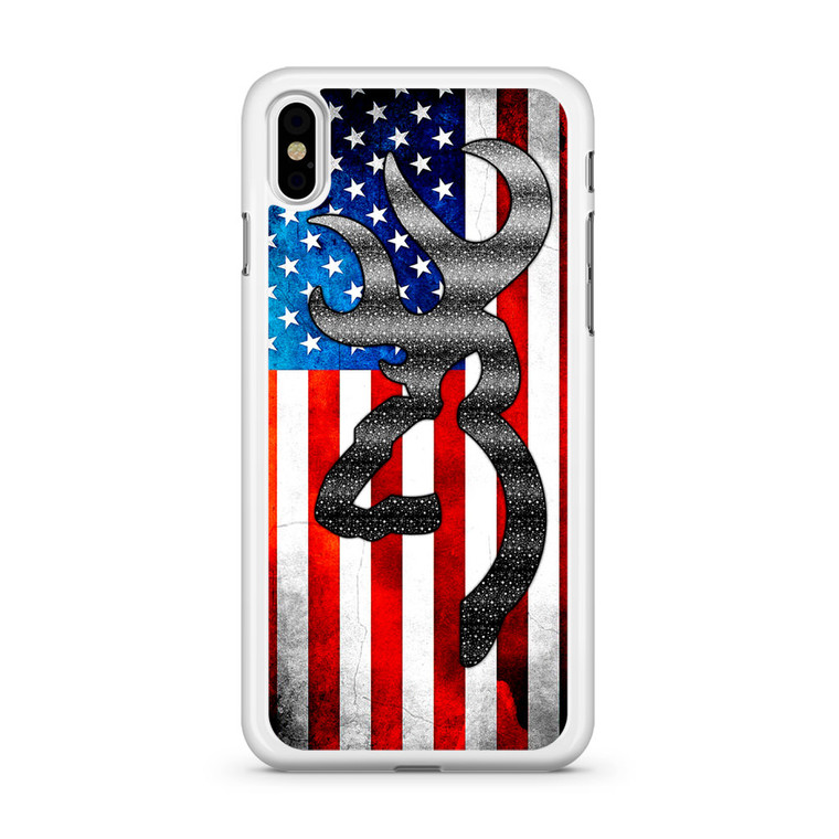 Browning American Flag iPhone Xs Case