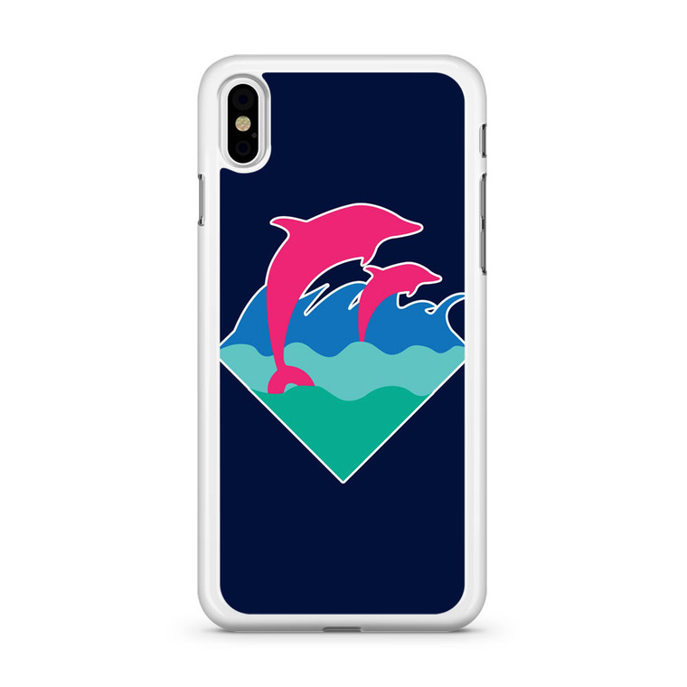 Pink Dolphin Logo iPhone Xs Case