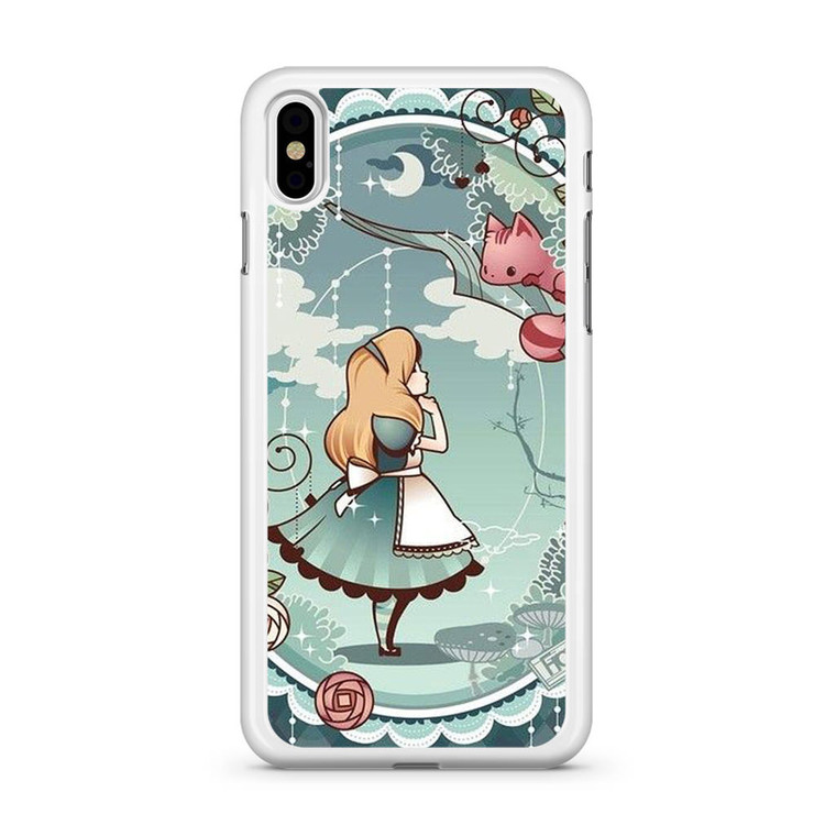 Alice and Cheshire Cat Poster iPhone XS Max Case