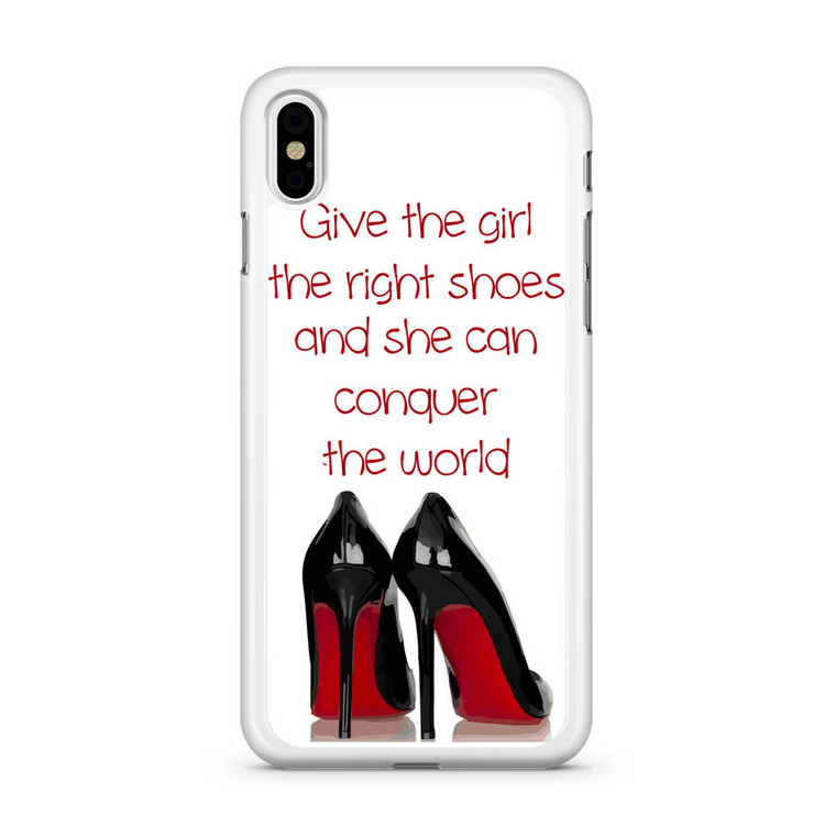 Marilyn Monroe Quote, Give A Girl The Right Shoes iPhone XS Max Case