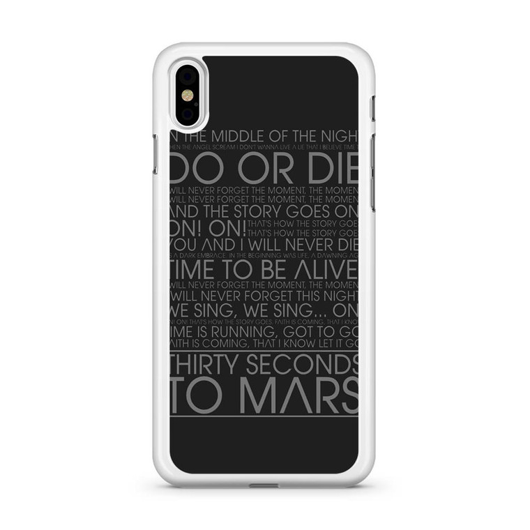 30 Second To Mars Do Or Die iPhone XS Max Case