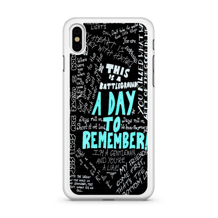 A Day To Remember Quote iPhone XS Max Case
