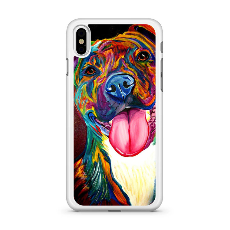 Pitbull Painting Art iPhone XS Max Case