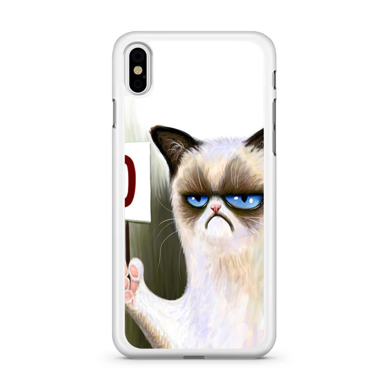 Angry cat grumpy iPhone XS Max Case