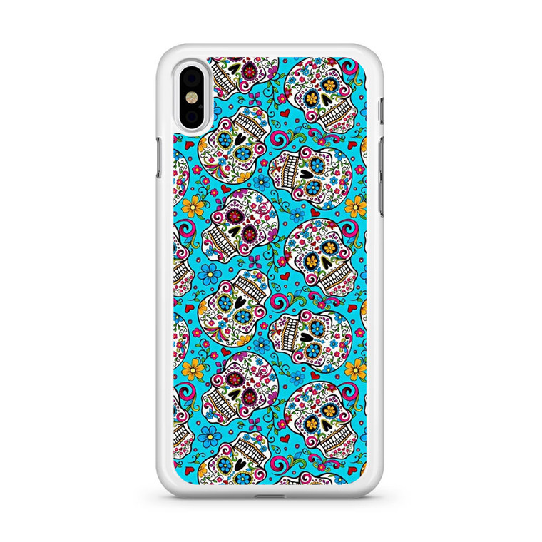 Skull Floral Sugar iPhone XS Max Case