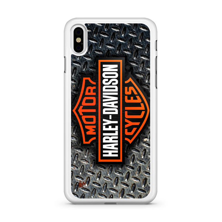 Harley Davidson Logo Diamond Plate iPhone XS Max Case