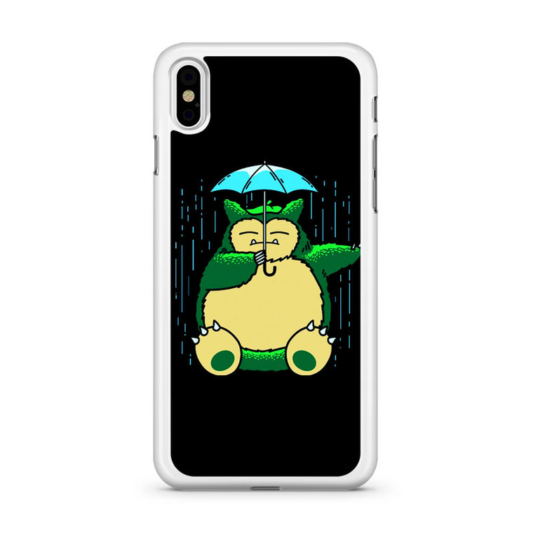 Cute Snorlax Umbrella iPhone XS Max Case