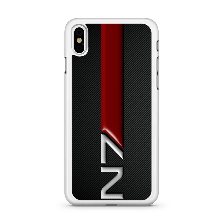 Mass Effect N7 Logo Carbon iPhone XS Max Case