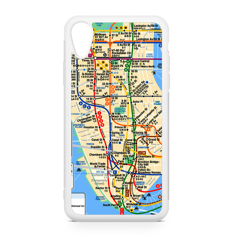 NYC Subway Map iPhone XR Case