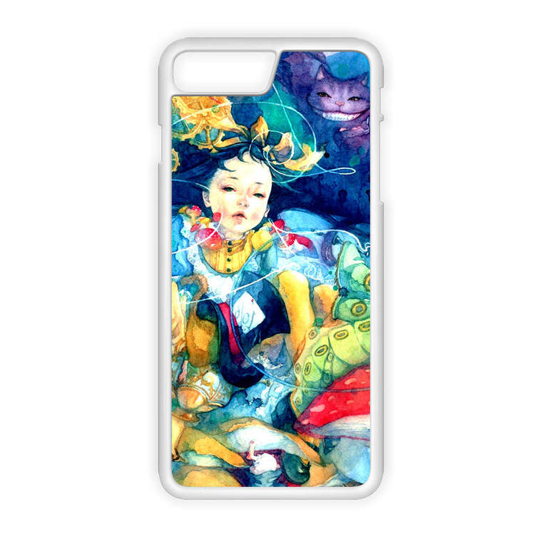 Alice In Wonderland Watercolor Painting iPhone 7 Plus Case