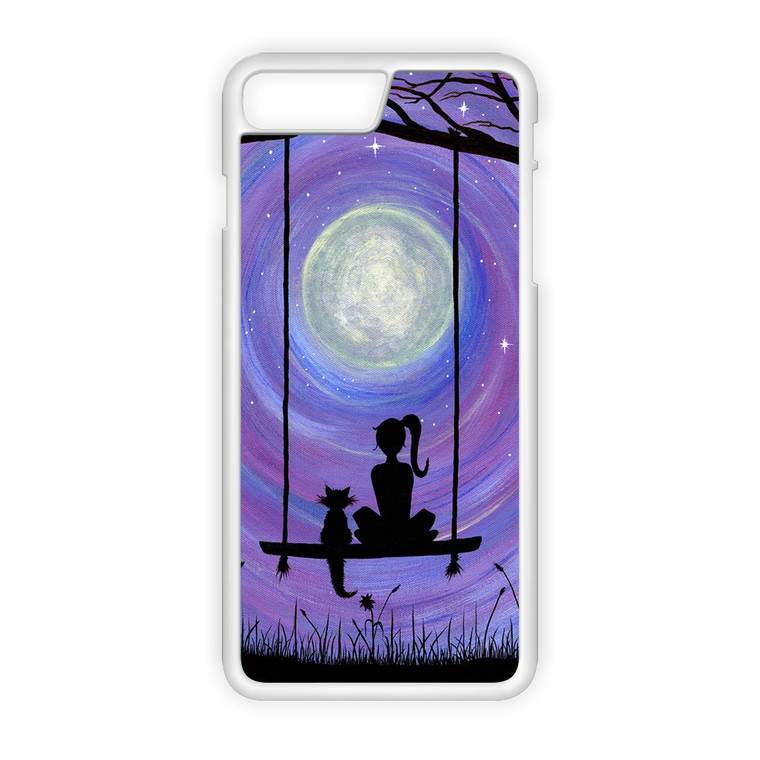 Woman Cat and Moon iPhone 7 Plus Case