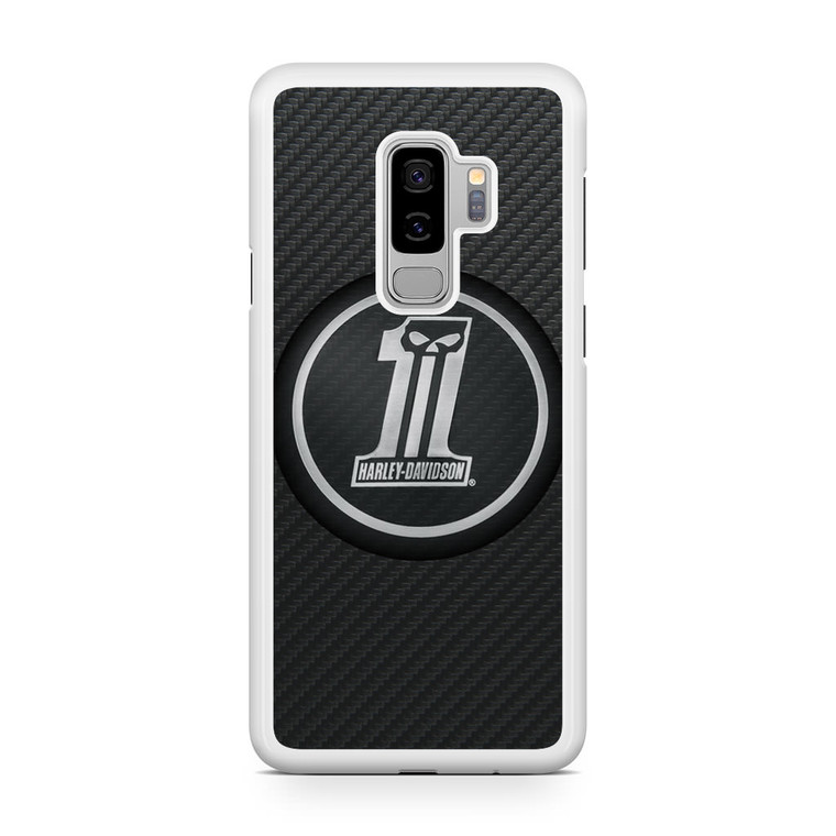 Harley Davidson Custom Dark Logo Carbon Samsung Galaxy S9 Plus Case
