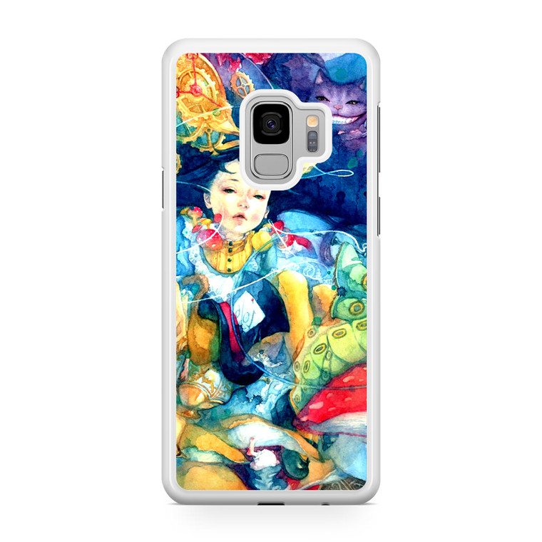 Alice In Wonderland Watercolor Painting Samsung Galaxy S9 Case