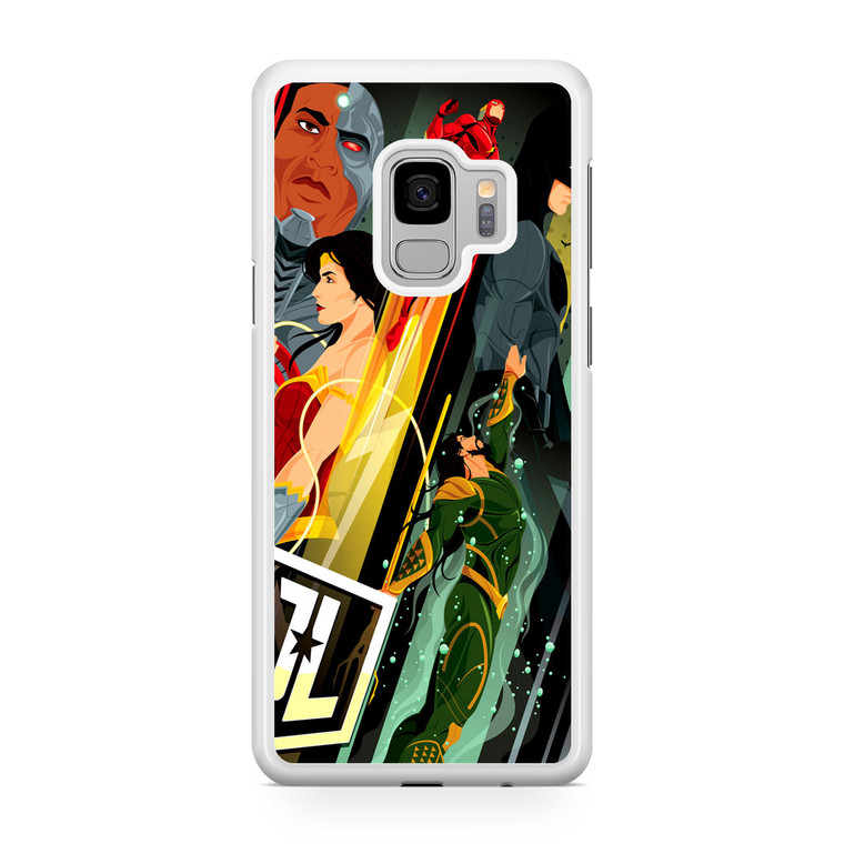 Justice League Poster Samsung Galaxy S9 Case