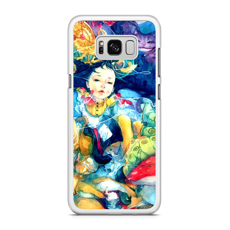 Alice In Wonderland Watercolor Painting Samsung Galaxy S8 Plus Case