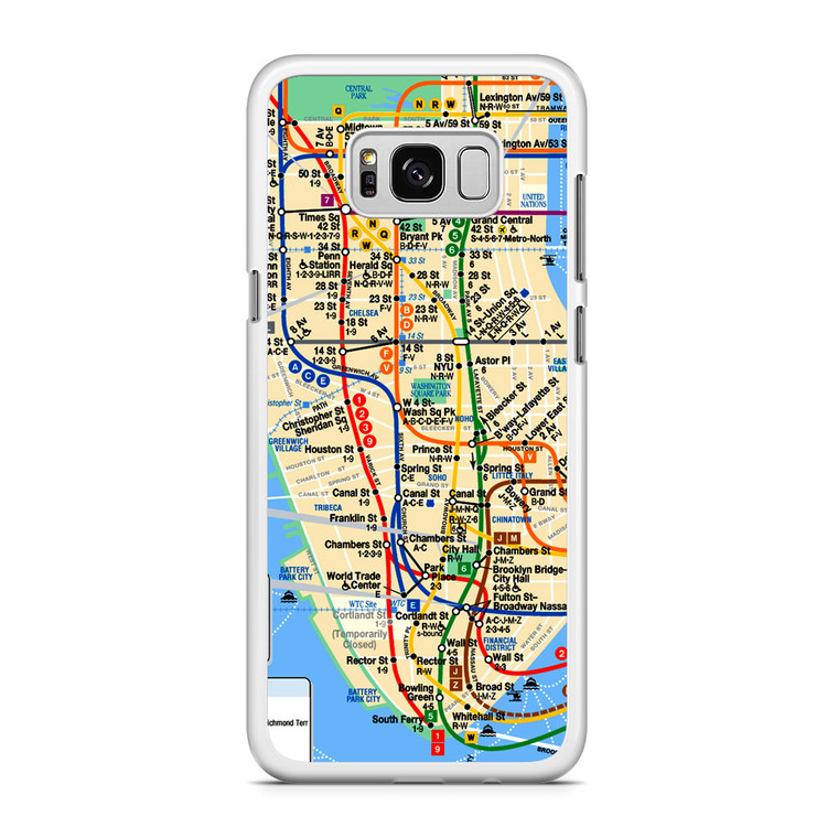 NYC Subway Map Samsung Galaxy S8 Plus Case