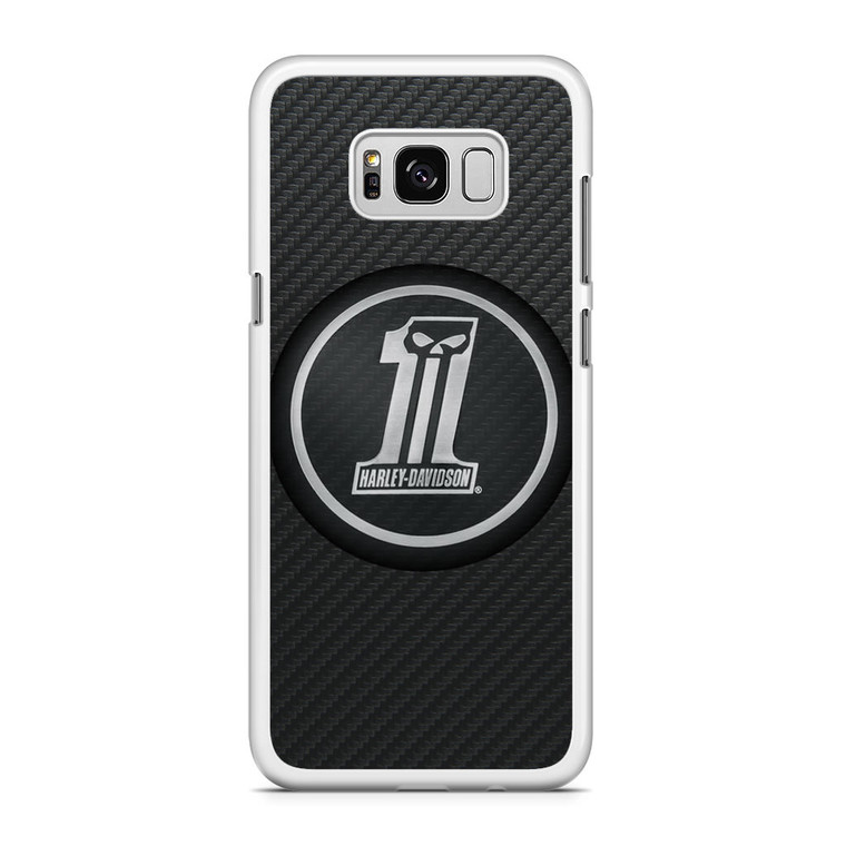Harley Davidson Custom Dark Logo Carbon Samsung Galaxy S8 Case