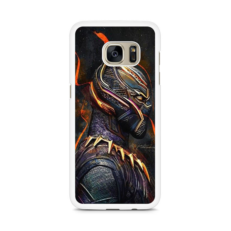 Black Panther Heroes Poster Samsung Galaxy S7 Edge Case