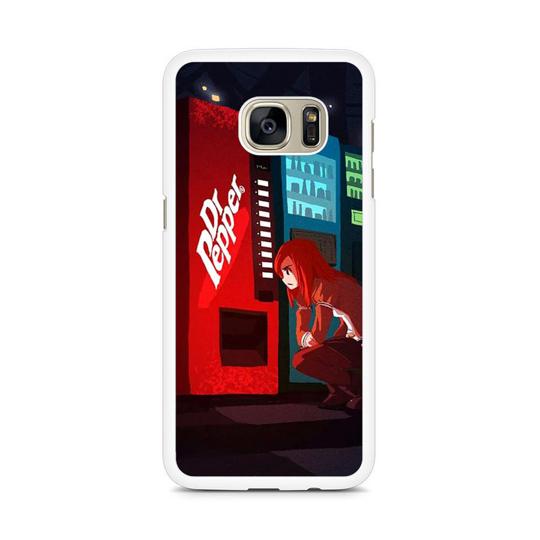 Makise Kurisu Dr Pepper Machine Samsung Galaxy S7 Edge Case