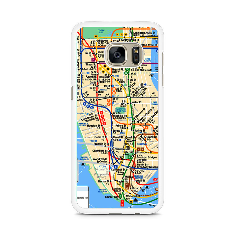 NYC Subway Map Samsung Galaxy S7 Edge Case