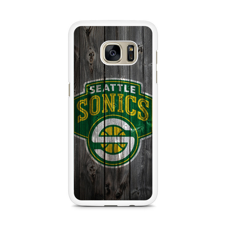 Seattle Sonics Wood Samsung Galaxy S7 Edge Case