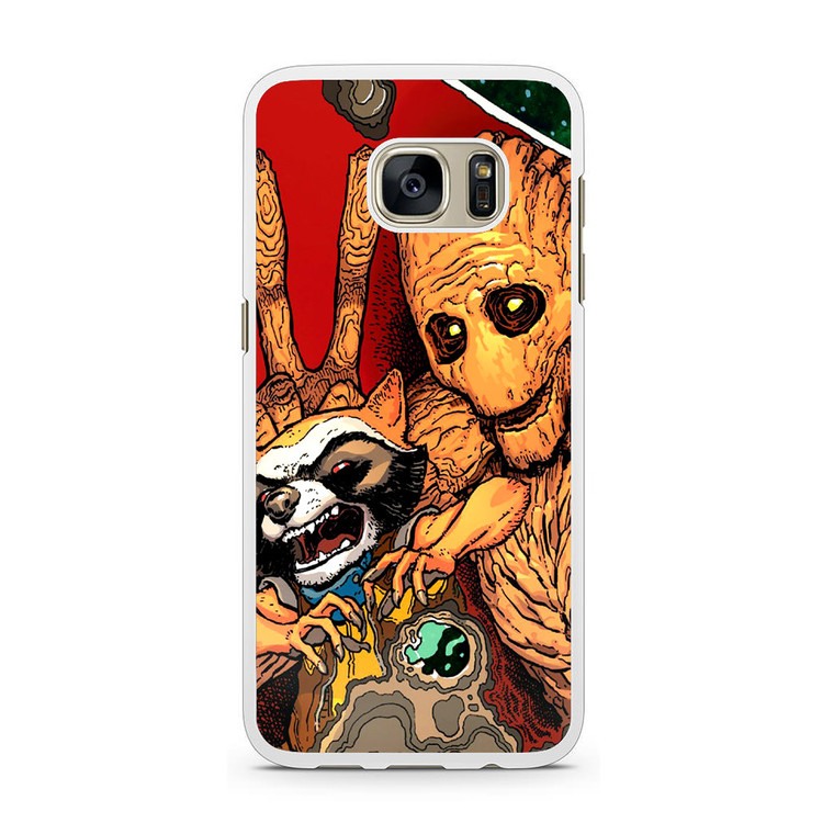 Guardian Of The Galaxy Rocket Raccoon groot Samsung Galaxy S7 Case