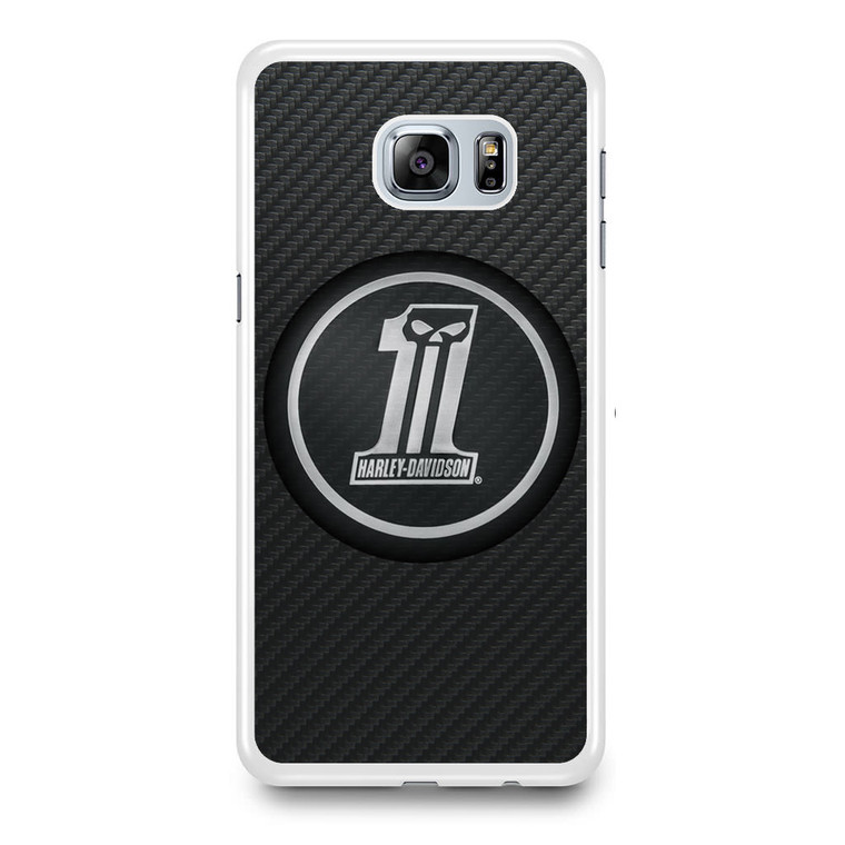Harley Davidson Custom Dark Logo Carbon Samsung Galaxy S6 Edge Plus Case