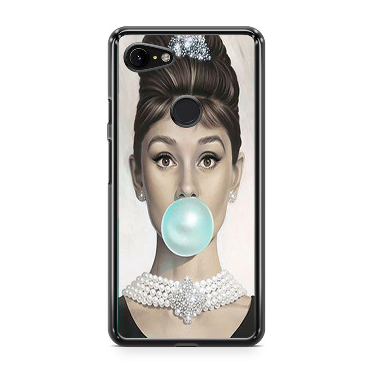 Audrey Hepburn Bubble Blue Google Pixel 3 XL Case