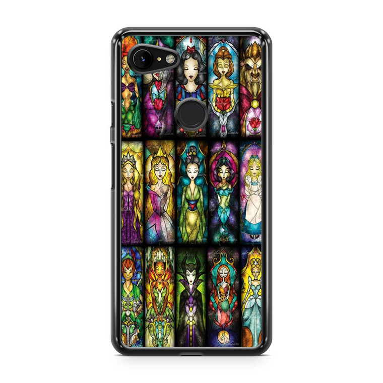 All Princess disney stained glass Google Pixel 3 XL Case