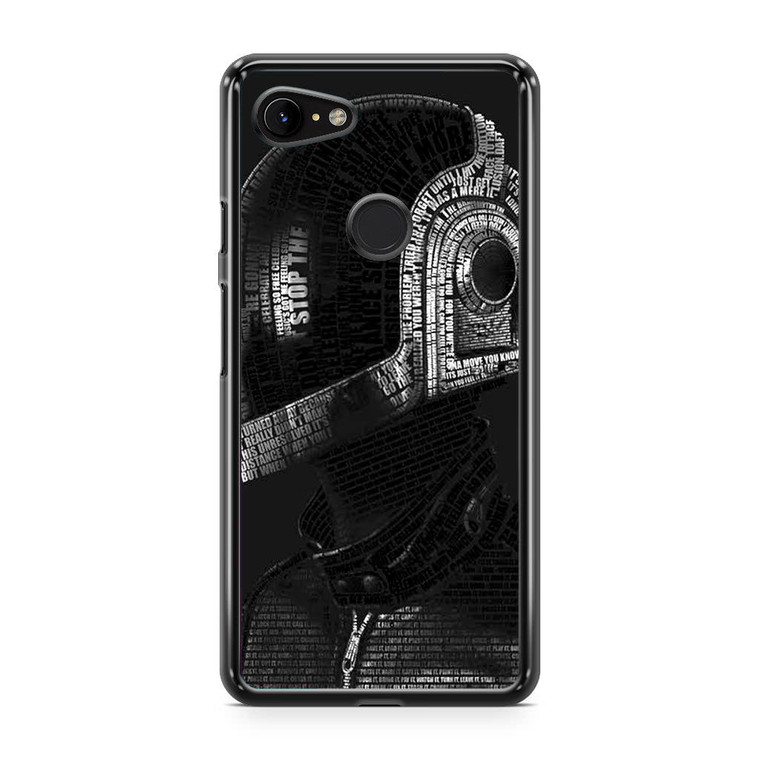 Music Daft Punk Typograph Google Pixel 3 XL Case