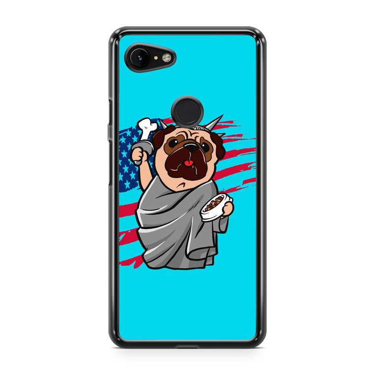 4th of July, Independence day Pug Google Pixel 3 XL Case