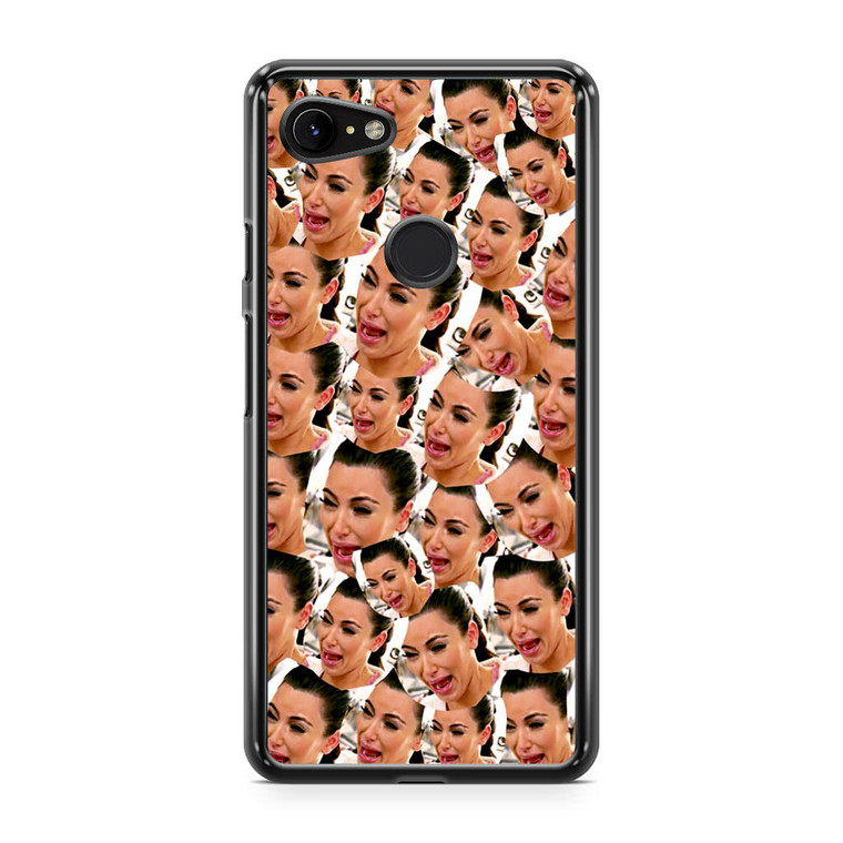 Kim Kardashian Crying Collage Google Pixel 3 XL Case