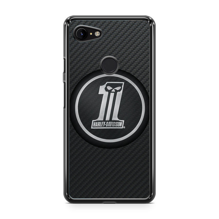 Harley Davidson Custom Dark Logo Carbon Google Pixel 3 XL Case