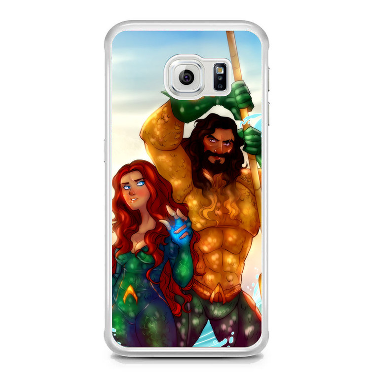 Aquaman And Mera Artwork Samsung Galaxy S6 Edge Case