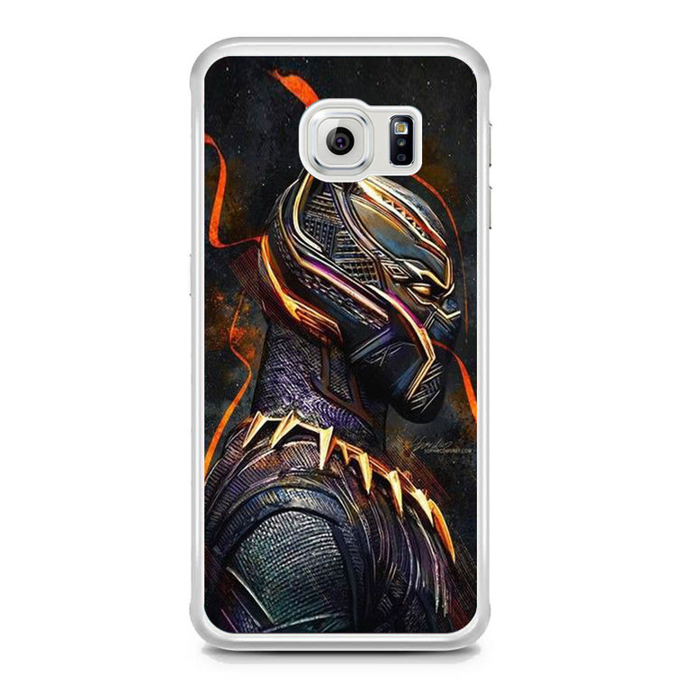 Black Panther Heroes Poster Samsung Galaxy S6 Edge Case