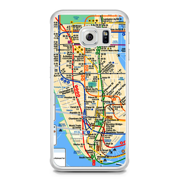 NYC Subway Map Samsung Galaxy S6 Edge Case