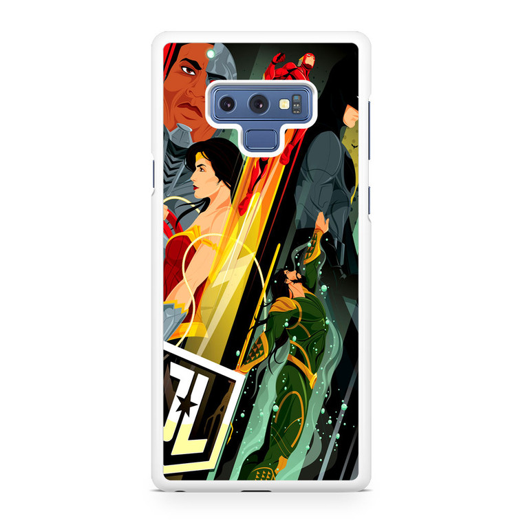 Justice League Poster Samsung Galaxy Note 9 Case