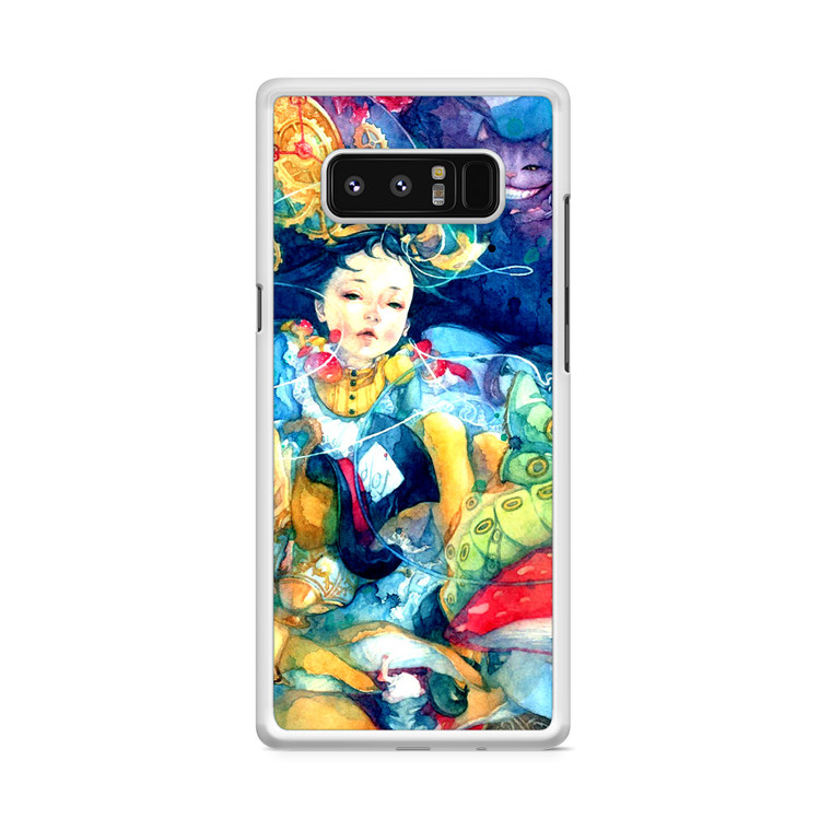 Alice In Wonderland Watercolor Painting Samsung Galaxy Note 8 Case