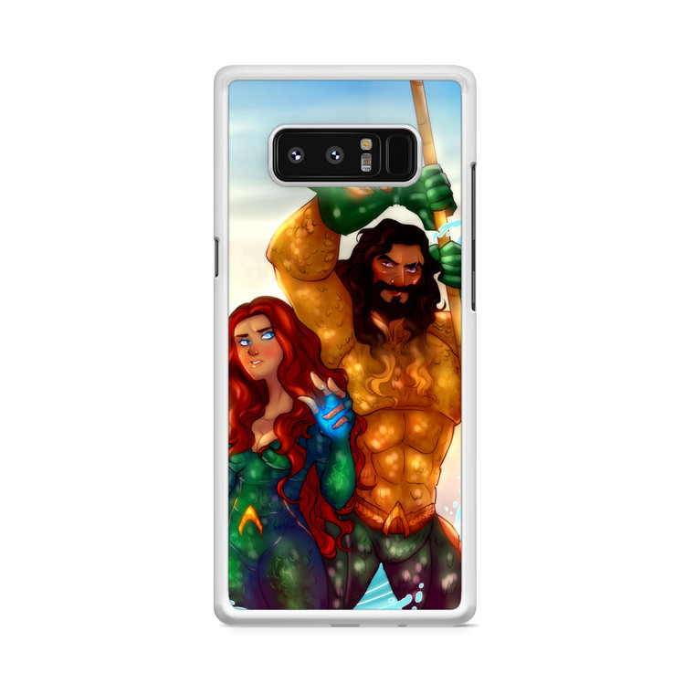 Aquaman And Mera Artwork Samsung Galaxy Note 8 Case