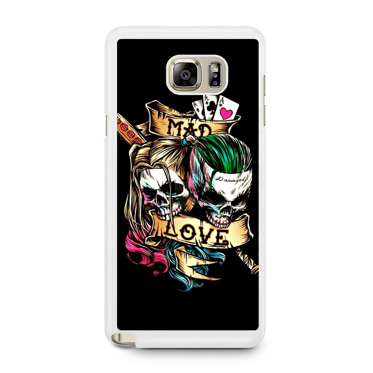 Mad Love Of Harley Quinn And Joker Samsung Galaxy Note 5 Case