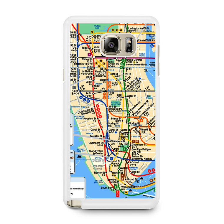 NYC Subway Map Samsung Galaxy Note 5 Case