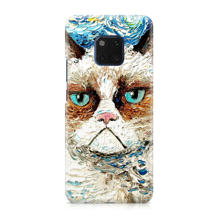 Starry Night Grumpy Cat Huawei Mate 20 Pro Case