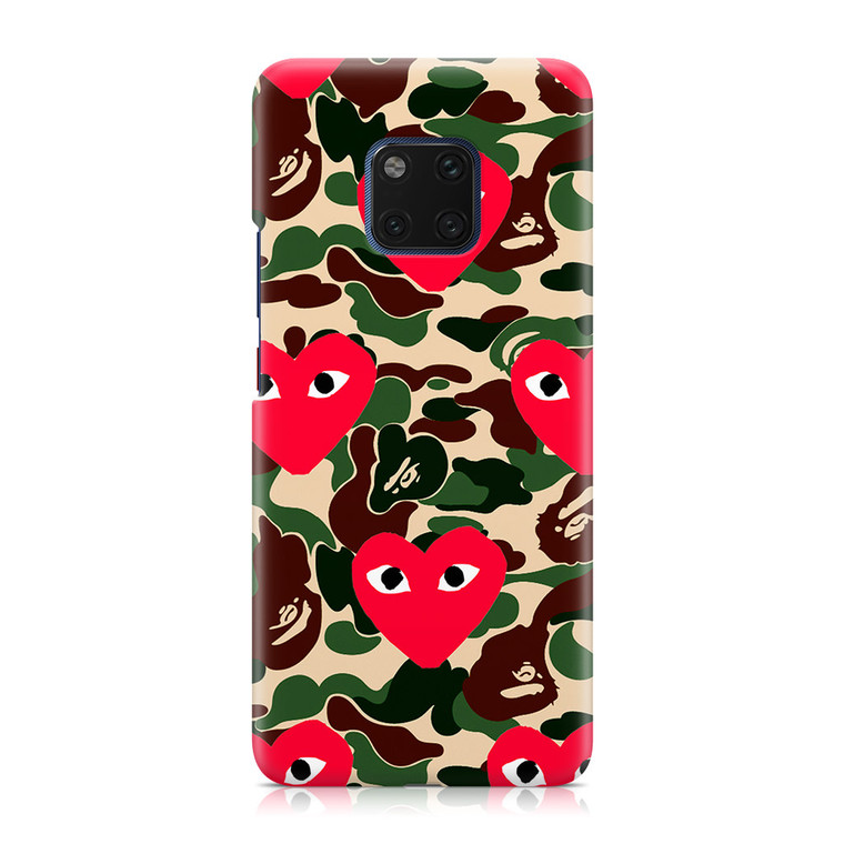 Bape x Comme Des Garcon Camo Huawei Mate 20 Pro Case