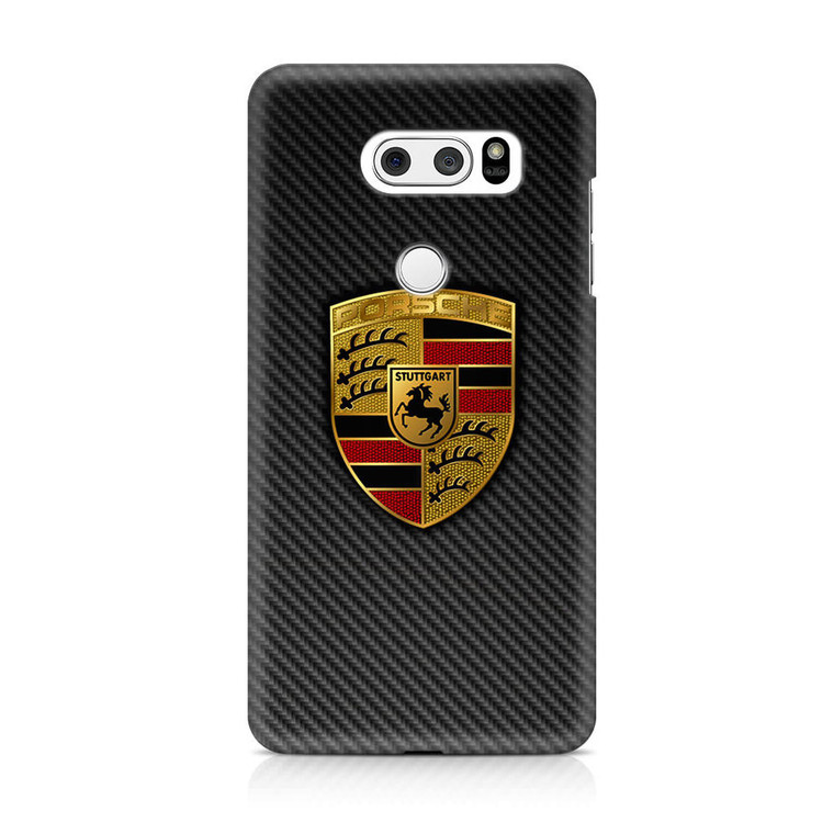 Carbon Porsche Logo LG V30 Case