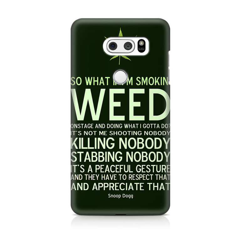 Cool Weed Snoop Dog LG V30 Case