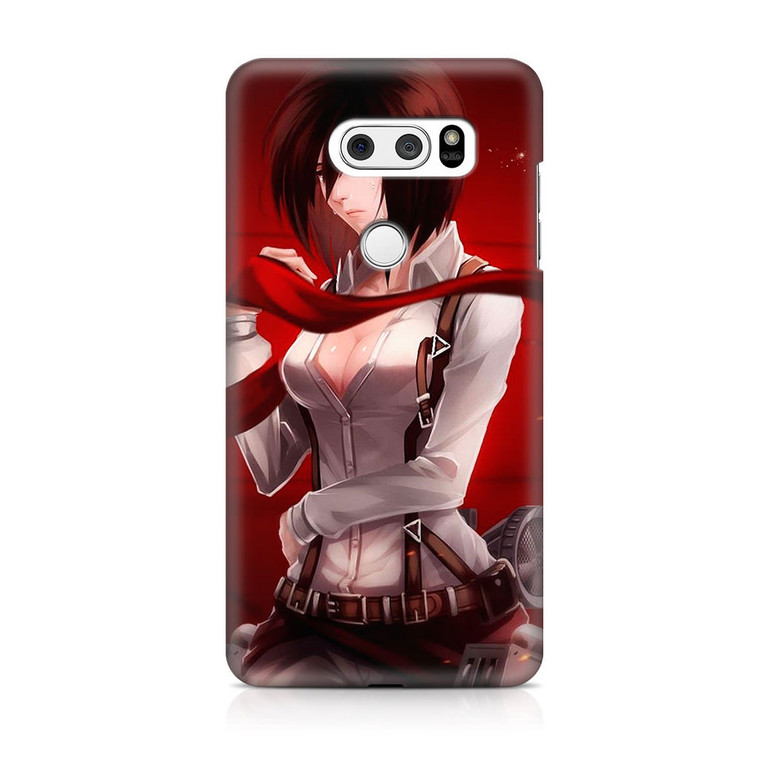 Red Mikasa Attack On Titan LG V30 Case