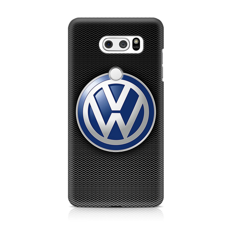 VW Logo Black Carbon LG V30 Case