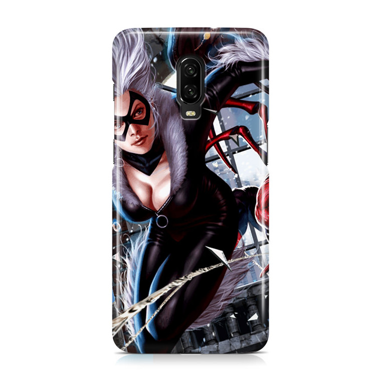The Black Cat and Spiderman Romance OnePlus 6T Case
